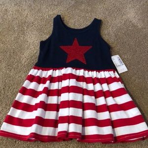 Brand new with tags red white and blue girls dress